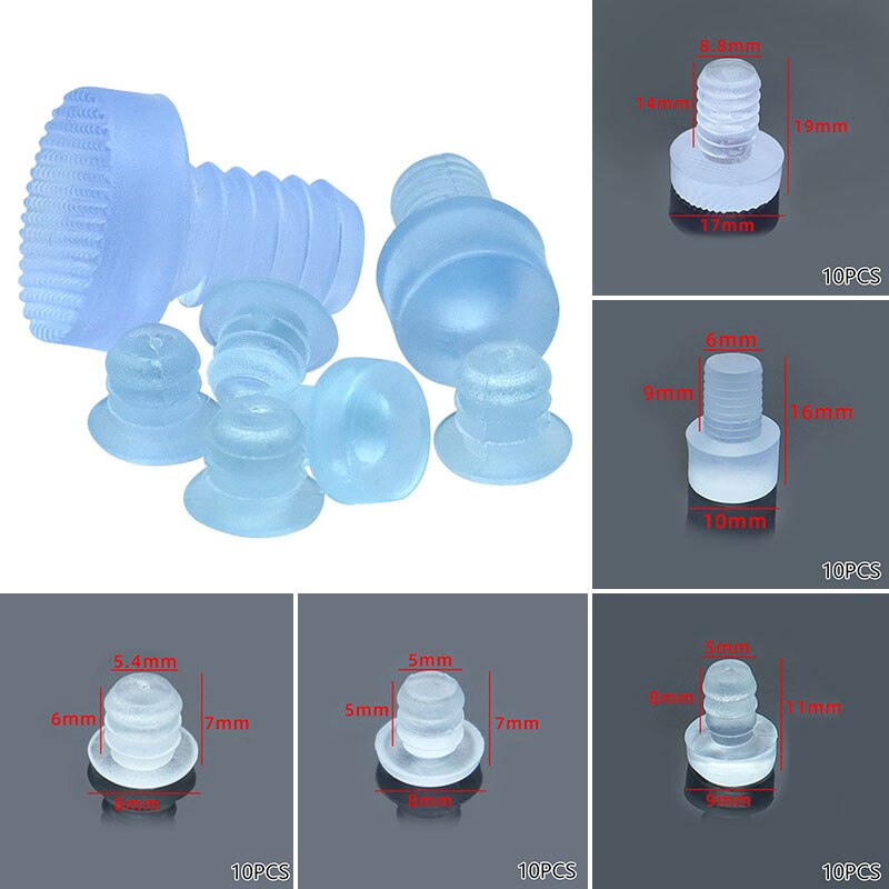 10Pcs Kabinet Meubilair Antibotsing Deeltje Ingebed Dikke Mute Noise Pad Transparante Rubber Pvc Clear Home Decor