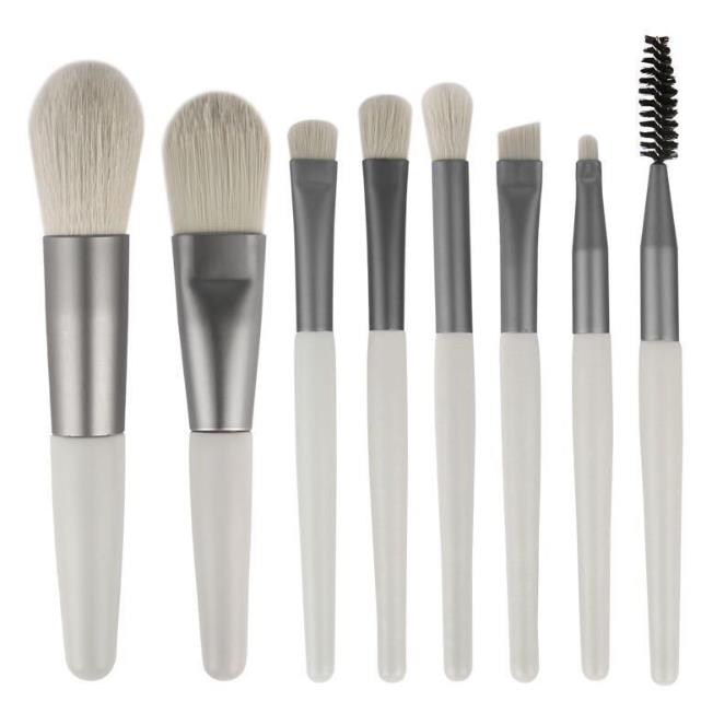 cuero maquillaje de PU bolsa de embalaje 8 Uds Mini viaje de pinceles de maquillaje juego de brochas cosméticas herramientas