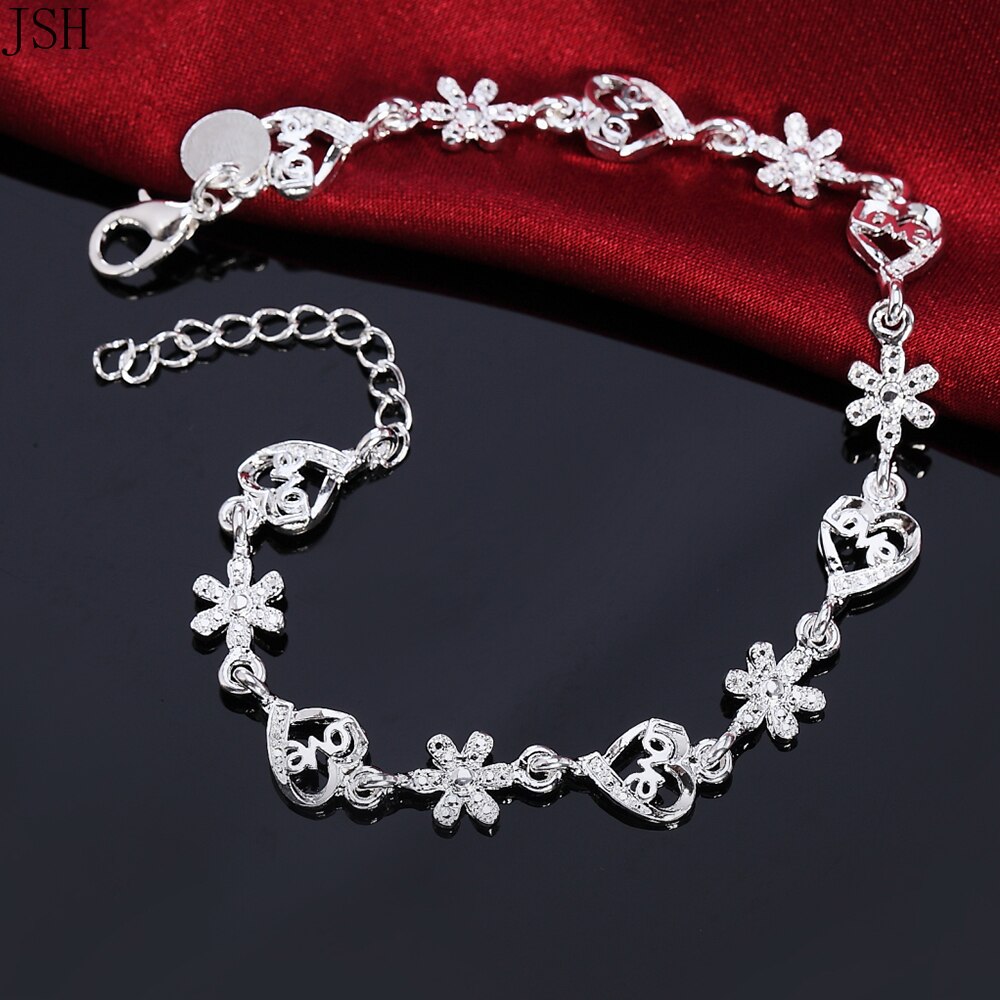 Mooi Voor Vrouwen 925 Sterling Zilveren Armband Noble Hart Mooie Ketting Wedding Party Leuke Dame Mooie Armband Sieraden