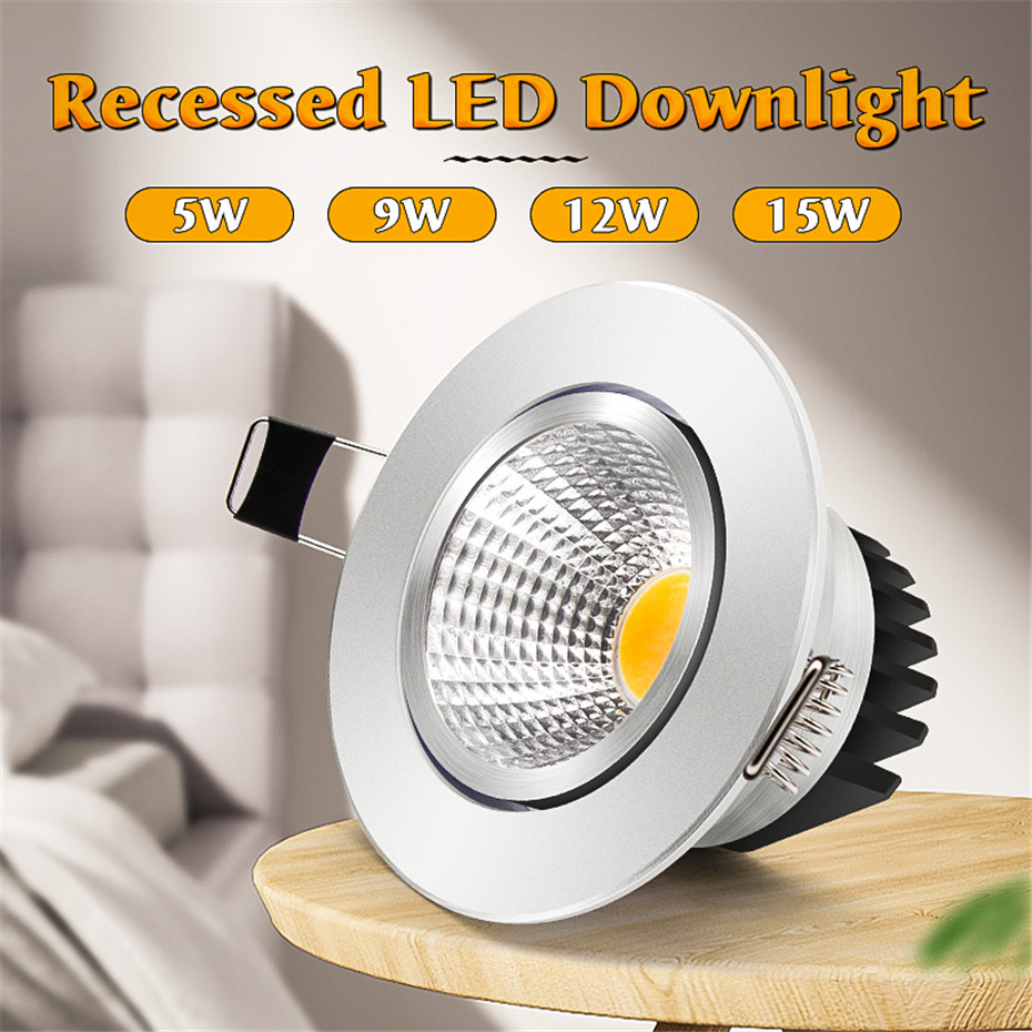 Dimbare innfelte led-downlights 10w stk . 12w led-spotlights til dekorasjon innendørs taklamper  ac 110v stk. 220v for innendørs led-spotlights