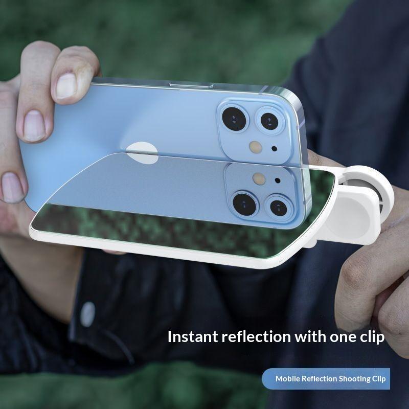 Adjustable Smartphone Camera Mirror Reflection Clip HD Glass Reflection Mirror For Outdoor Travel Phones Photography Shooting