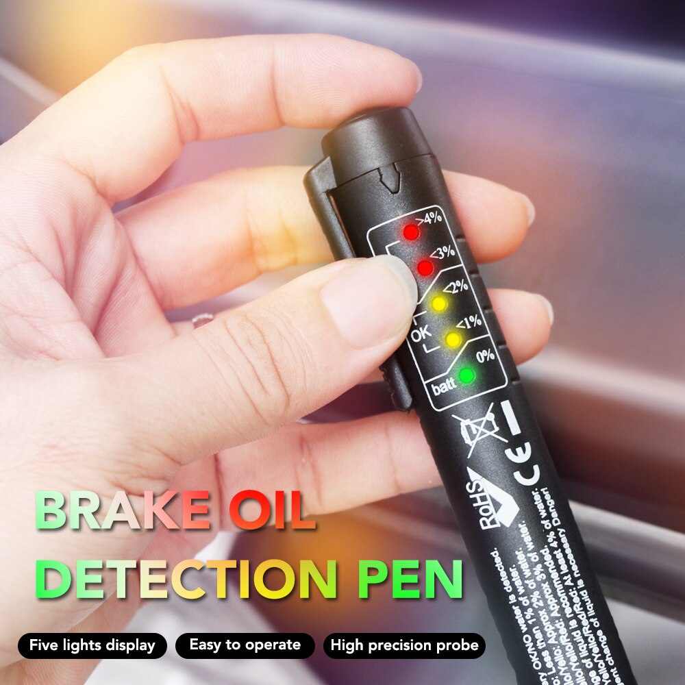 Car Brake Fluid Tester 5 LED Oil Check Pen for Fiat abarth 500 stilo ducato palio bravo doblo