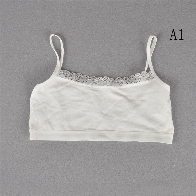 1PCS Wireless Teens Girls Sports Bra Puberty Underwear Teenager Girls Sport Bra Chest Pad Cotton Young Girls Training Bra: as pic