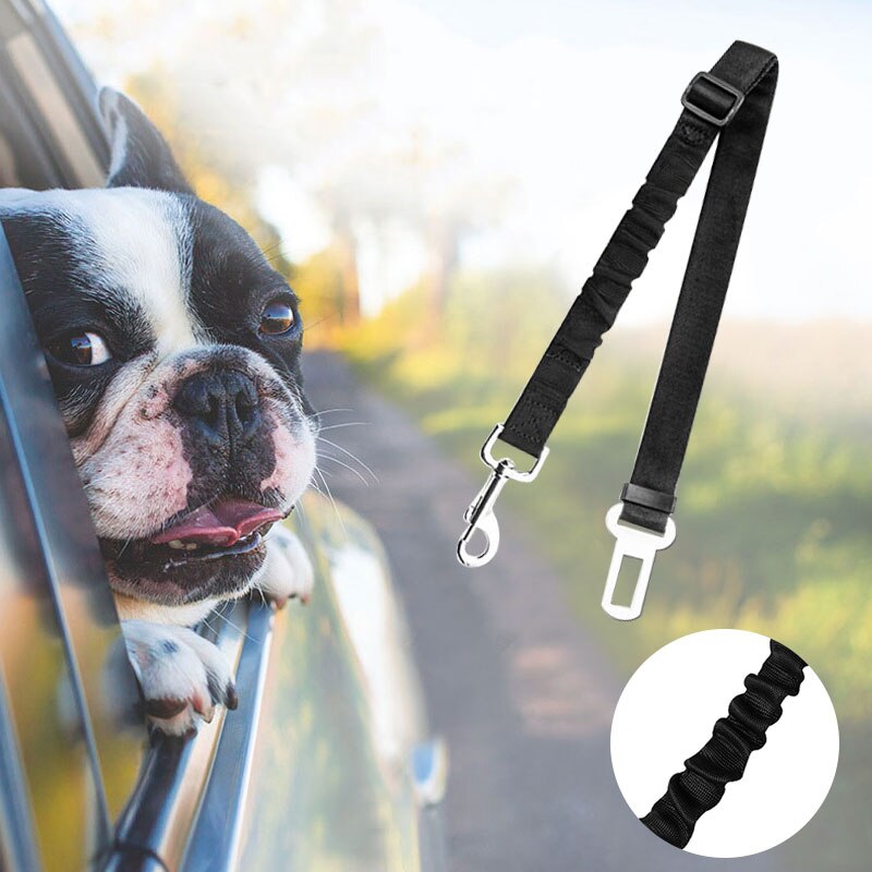 Verstelbare Zwarte Hond Seat Belt Pet Auto Vehical Veiligheid Lash Leads