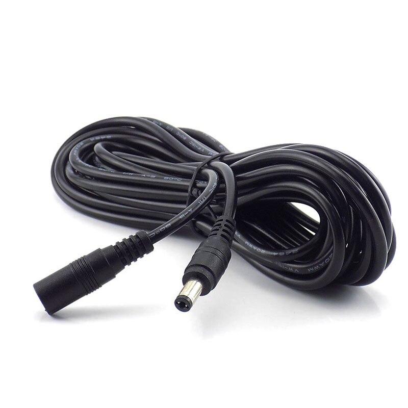 12V DC Power Supply Cable Extension Cord Female to Male 5.5mmx2.1mm Plug Adapter For CCTV Camera LED Light Strip