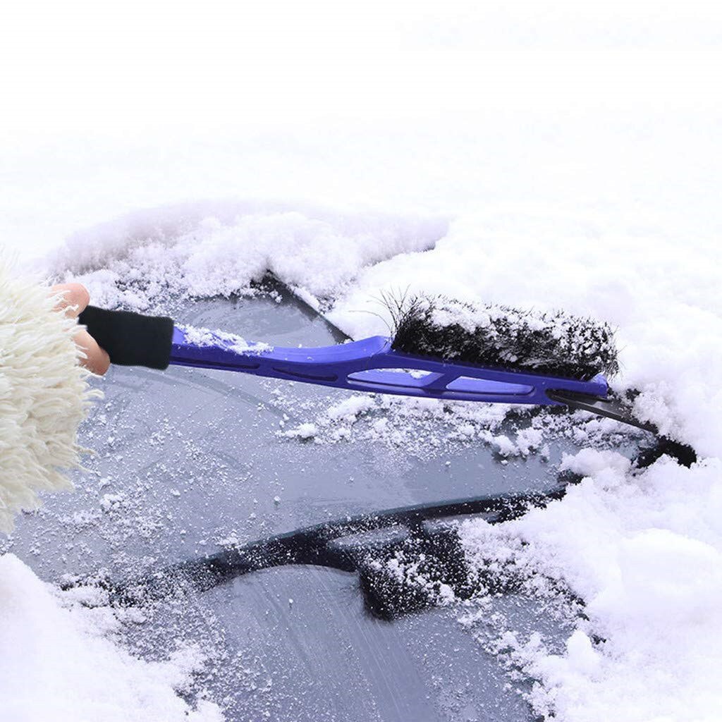 2-In-1 Auto Voertuig Sneeuw Ijskrabber Met Borstel Voor Voorruit Sneeuw Verwijderen Vorst Bezem Cleaner glazenwassen Auto