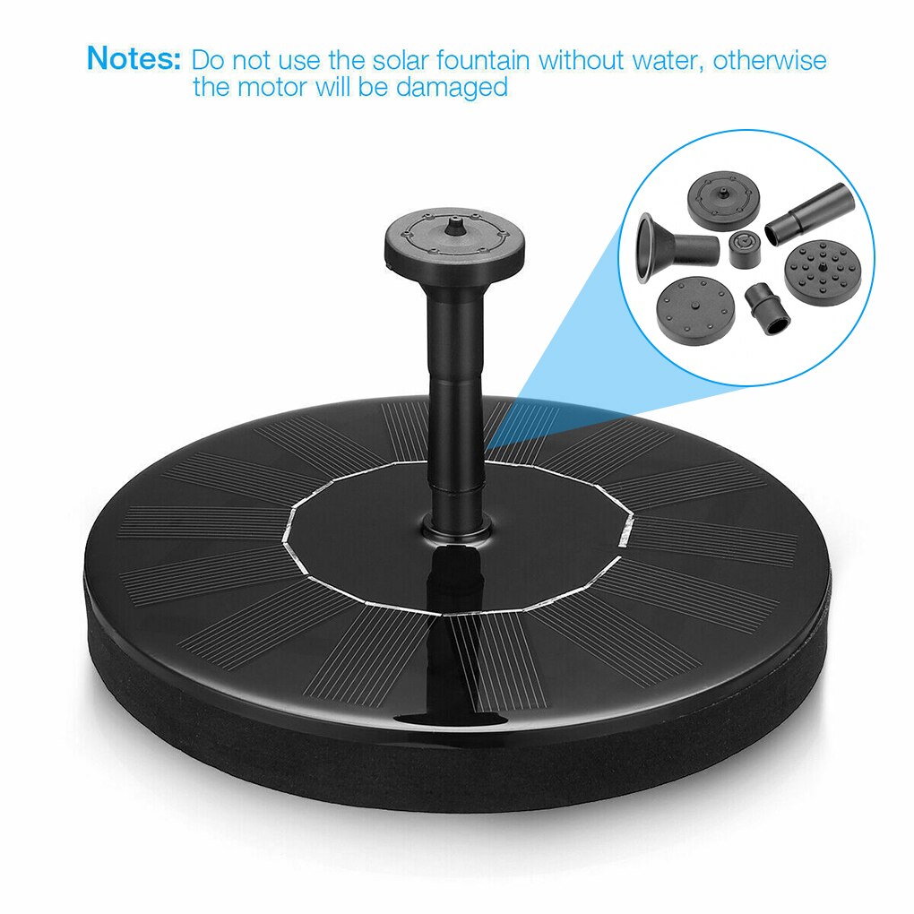 Mini Solar Water Fountain Pool Pond Waterfall Fountain Garden Decoration Outdoor Bird Bath Solar Powered Fountain Floating Water