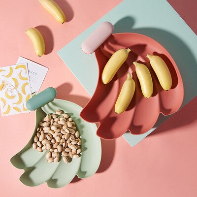Nordic Cartoon Effen Kleur Fruitschaal Snack Snack Plaat Creatieve Plastic Fruitschaal Voor Keuken