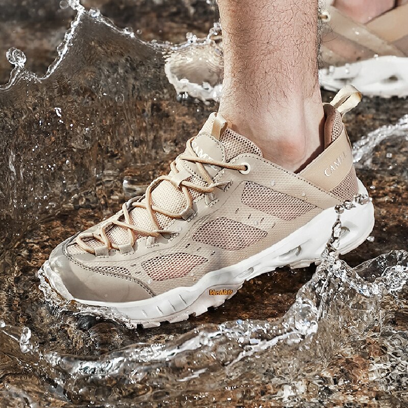 CAMEL-zapatos de pesca para hombre, calzado deportivo de malla transpirable, antideslizante, de secado rápido, para agua de Wading