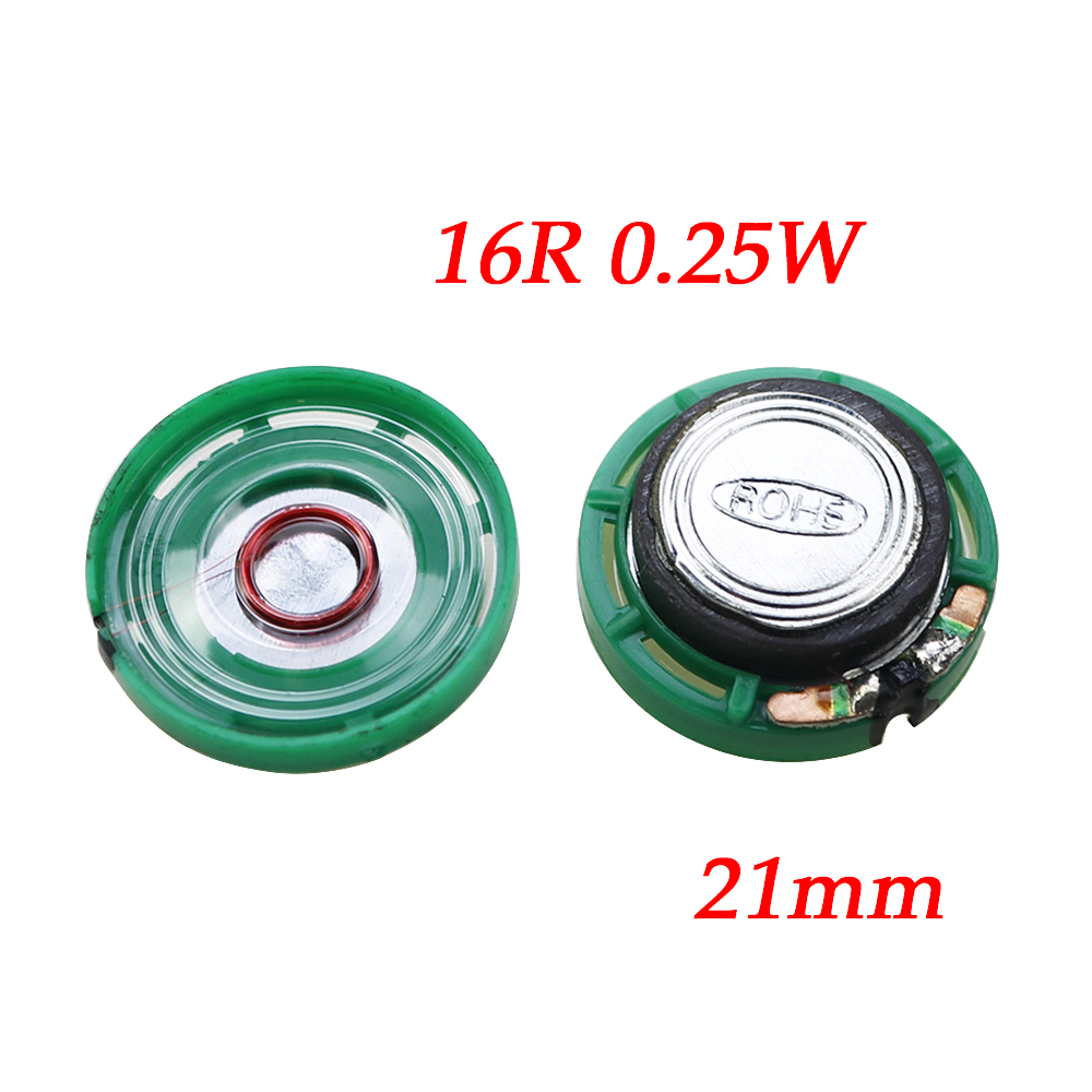 1 Uds 16 Ohm 0,25 W 0,5 W 16 Ohm timbre magnético externo altavoz de juguete 16R diámetro 21mm 23mm 27mm 29mm 36mm 40mm: Verde militar