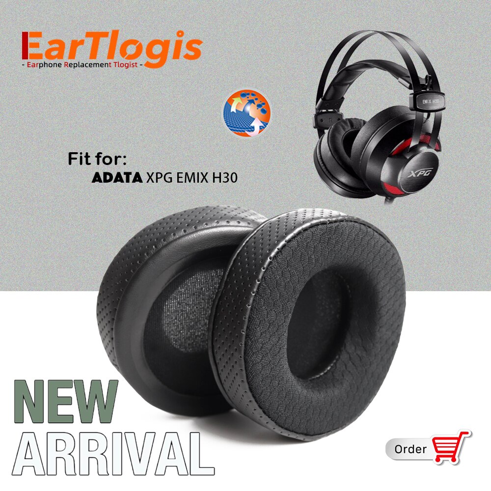 EarTlogis-almohadillas de repuesto para auriculares, almohadillas para los oídos para ADATA XPG EMIX H30, H-30, novedad