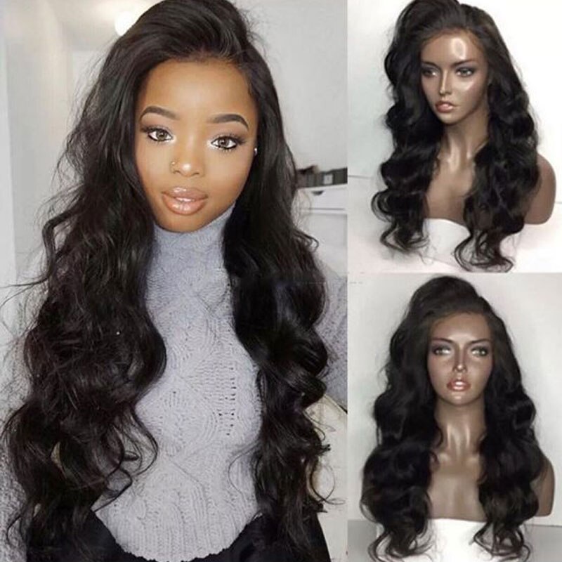 Bombshell Body Wave Synthetic Lace Front Wig Glueless Heat Resistant Fiber Hair Natural Hairline Side Parting For Women Wigs