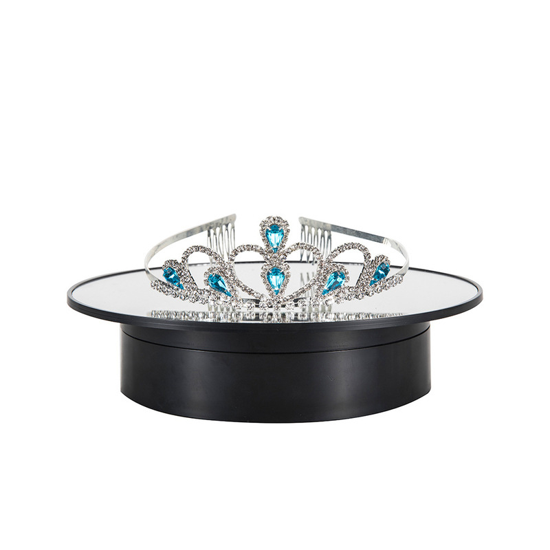 Intelligent Electric Rotating Display Stand Turntable Mirror Turntable Photography Table Props Battery/USB Power Jewelry Holder
