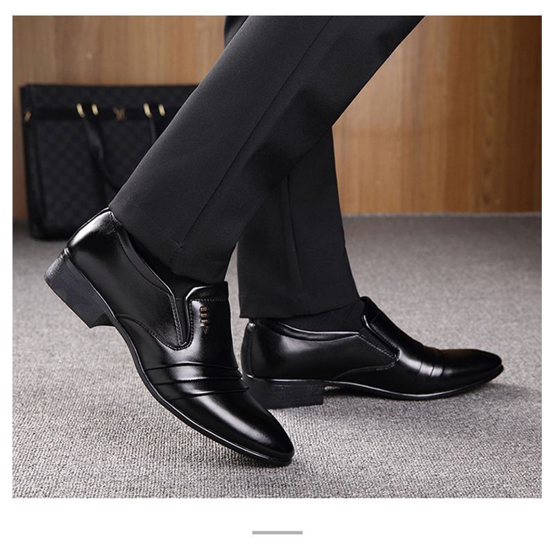 Mens Formal Shoes Leather Oxford Shoes for Men Wedding Laces Leather Brogues Shoes: 6