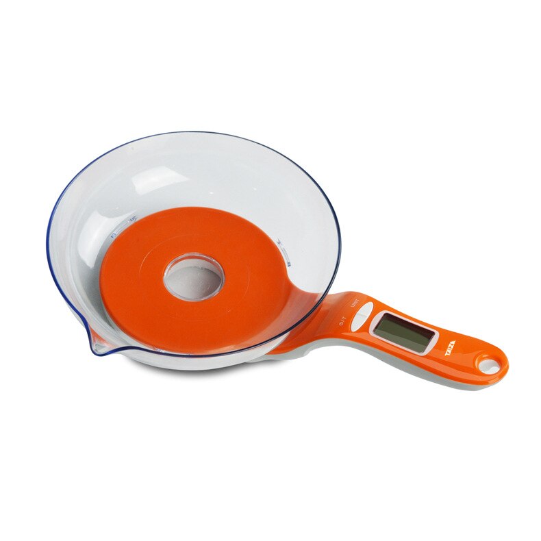 11 lb / 5kg elektronisk køkkenvægt digital madvægt mad balance køkken præcision digital vægt med skål kogeværktøj: Orange