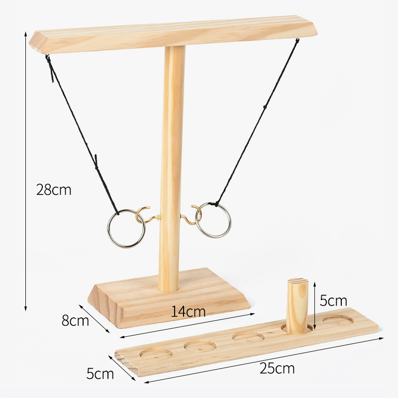 Juego de lanzamiento de anillos para adultos, juego de gancho y anillo hecho a mano, juego de lanzamiento de madera para adultos, juegos interiores y exteriores, decoración de Patio, juegos de patio