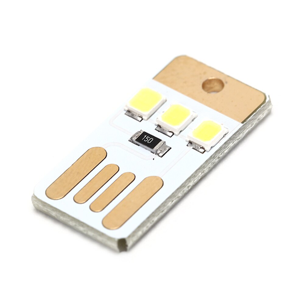 5pcs Night Lamp Mini Pocket Card USB Power LED Keychain Night Light for Laptop PC Powerbank 0.2W USB LED Bulb Book Light