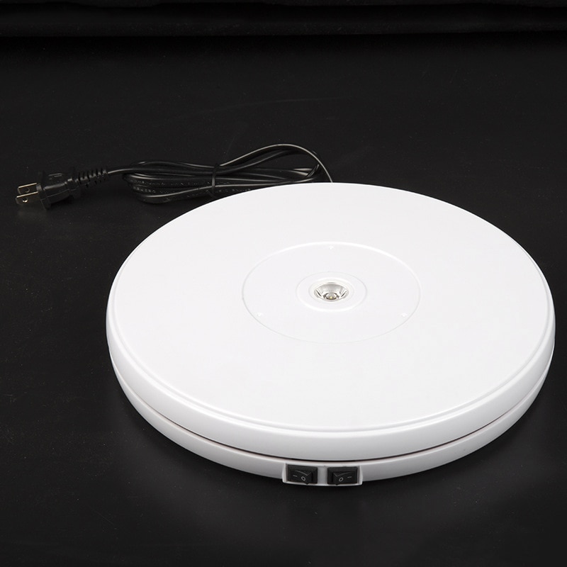 Automatic Turntable Display Stand - 360 Degree Electric Rotating - LED Light - Photography