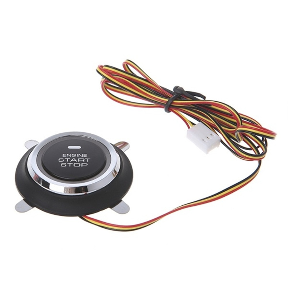 12V Car Engine Push Start Button for PKE Smart Key Push Button Car Ignition Engine Button Switch Keyless Start Ignition Starter