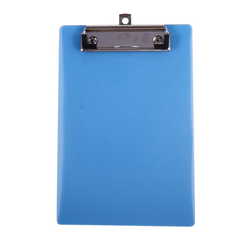 Office School Spring Loaded A5 Paper Holding File Clamp Clip Board Blue: Default Title
