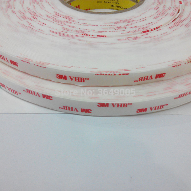 3m 4950 vhb selvklæbende akrylskum tape til metal, farve hvid, udskåret bredde efter anmodning