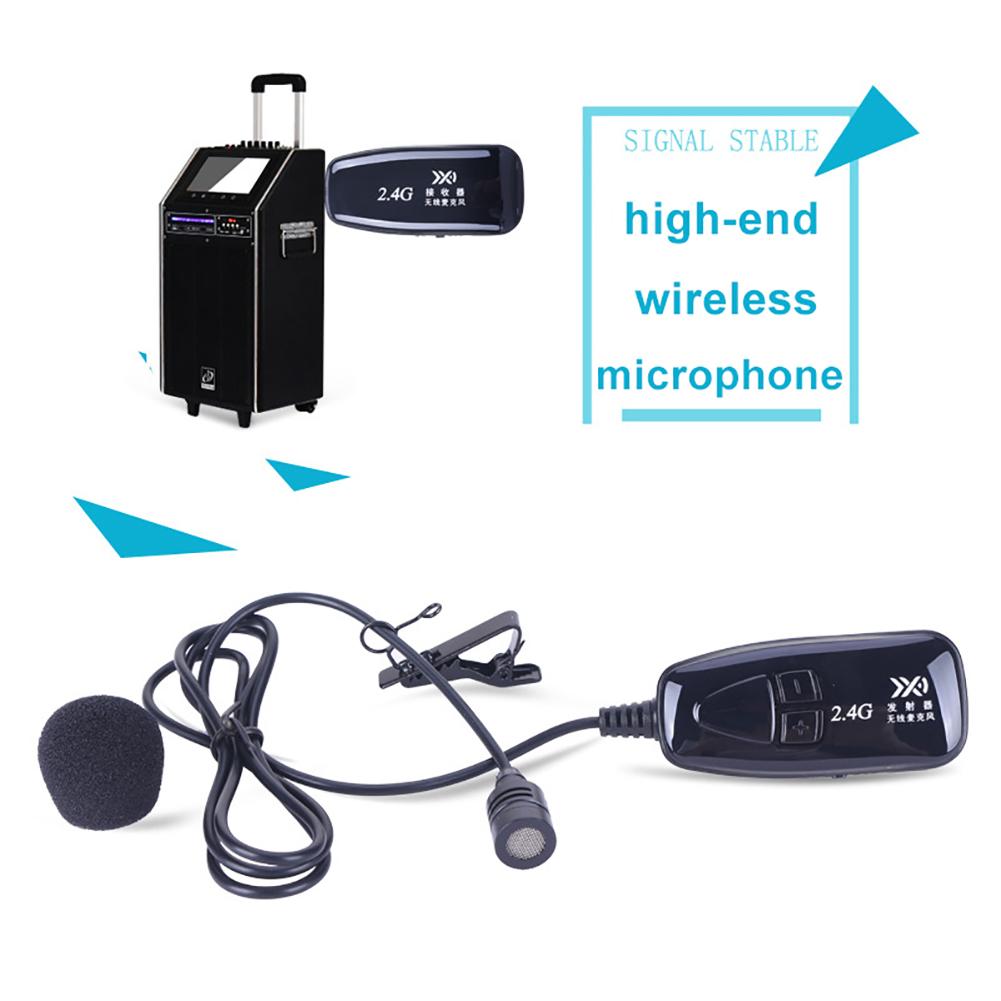 2.4G Draadloze Microfoon Handsfree Clips-On Kraag Mic Microfoons Automatch Condensator Microfoons Draadloze Headset Microfoons