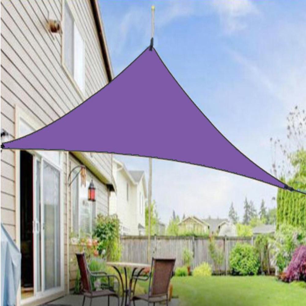 Uv beskyttelse baldakin udendørs skygge trekantet regntæt soltæt fortelt 20 x 20 x 20ft haveartikler til terrasse, børn sandkasse ww: Lilla / 12 x 12 x 12ft