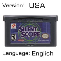 ビデオゲームカートリッジコンソールカード 32 ビット撮影ゲームシリーズ任天堂 gba: Silent Scope USA