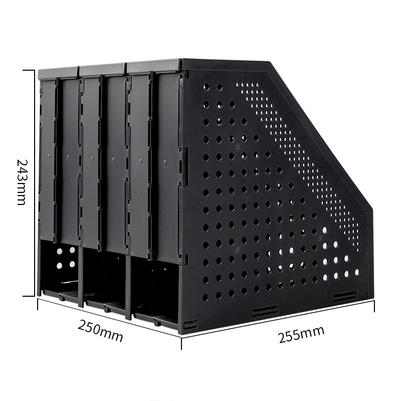 Student Opvouwbare Boekenplank Leren Kantoor Bestand Doos Boek Organizer Opslag Desktop Data Classificatie Metalen Materiaal