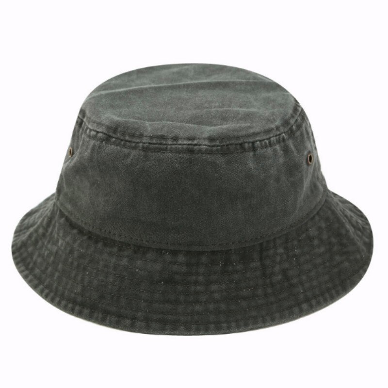 Chapéu de denim lavado vintage, chapéu em branco de jeans, boné de pesca, parte superior reta, chapéu de sol, aba larga, praia, panamá, esportes ao ar livre chapéu do sol: Verde do exército