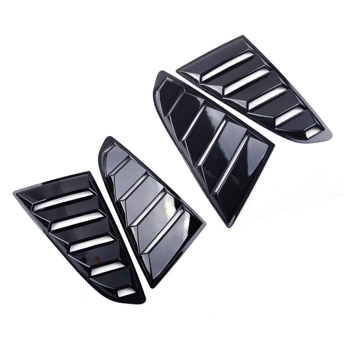 DWCX Paar ABS Auto Seite entlüften Fenster 1/4 Viertel Scoop Jalousie Abdeckung trimmen passen Für Ford Mustang