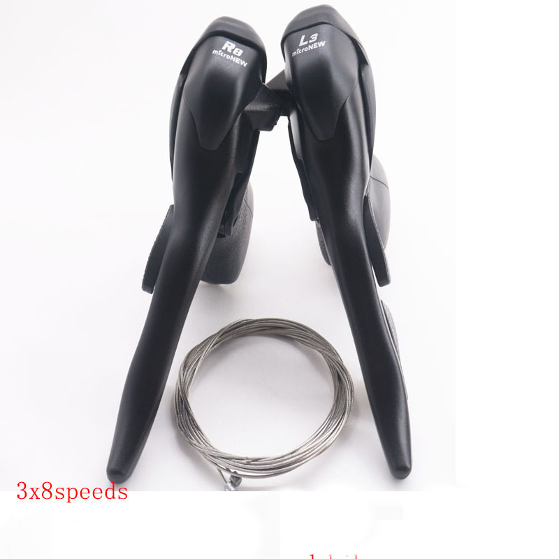 3x7 3x8 3x9 3x10 vitesses manette de vitesse vélo double contrôle leviers vélo de route levier dérailleur 2x7 2x8 2x9 2x10 pour vélo de route Shimano: Bourgogne