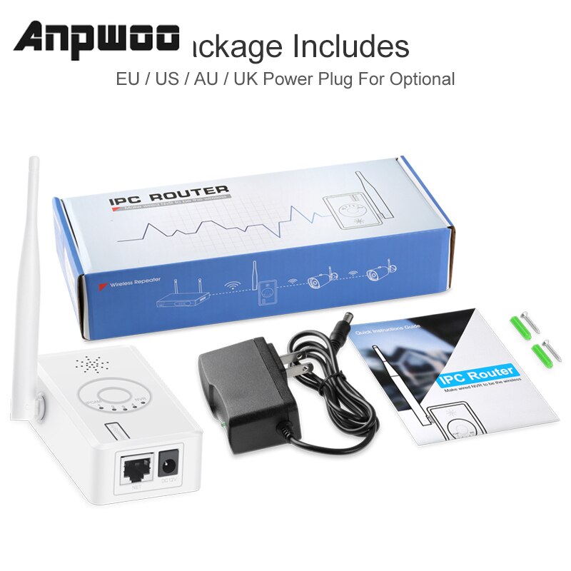 WiFi Range Extender Sopport 2.4G Wifi IP Camera IPC Router Repeater for Wireless Camera System Enhanced Transmission Distance