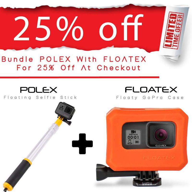 Bâton de Selfie étanche pour GoPro pôle flottant Transparent extensible pour caméras GoPro Hero, 14-24 pouces télescopique étanche Ha