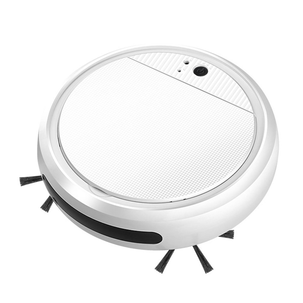Multifunctional Robot Vacuum Cleaner with Ultra-quiet Ultra-thin Body with Ultraviolet Sterilization: White