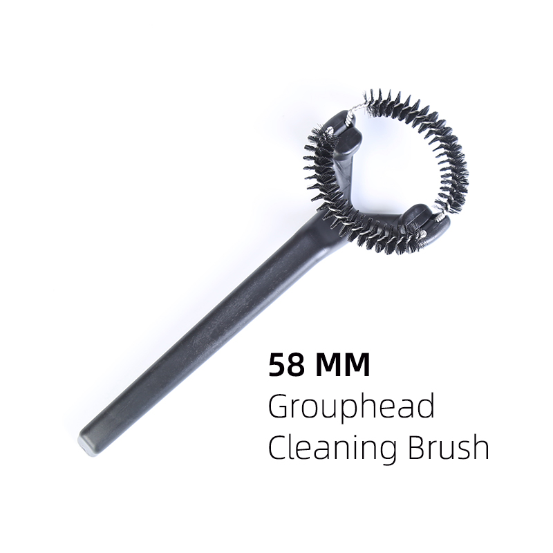 51/58mm Kaffeemaschine Pinselreiniger Abnehmbare Kaffeemaschine Espresso Gruppe Kopf Halbautomatische Küchenreinigungswerkzeug: Licht Grau