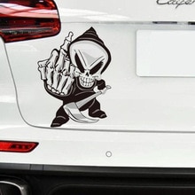 SEKINNEW Skull finger Decoration Car Sticker Window Bumper Vinyl Decal Sticker Car Accessories Decoration