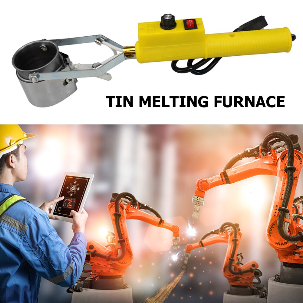Tin Melting Solder 300W/500W Portable Pot Furnace Handheld Repair Furnace Desoldering Bath Tool Adjustable Temperature Control