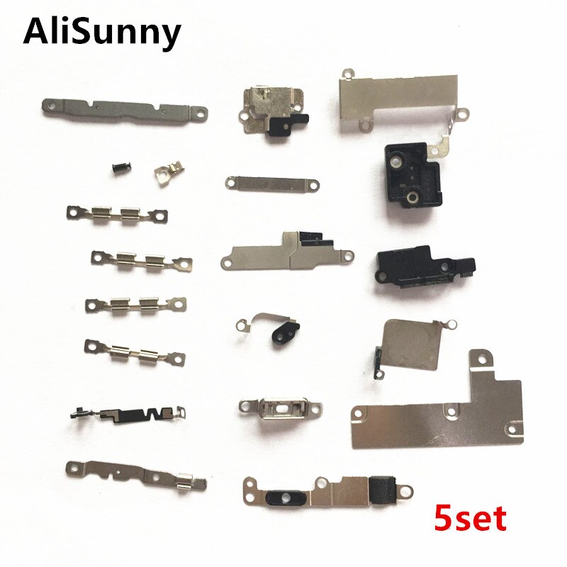 AliSunny 5set innerlijke Metalen Beugel Houder voor iPhone 7 Plus 5.5 ''7G Binnen Kleine Onderdelen Shield Plaat set Kits Onderdelen