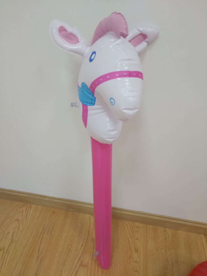 Martillo inflable, cabeza de caballo, palo largo, palo de cabeza de caballo, juguete de conducción para niños, palo de gas