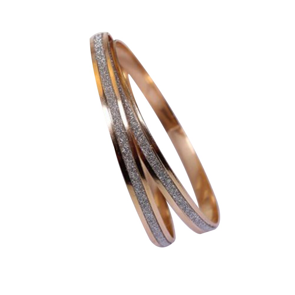 Pulsera de Simple para mujer, brazalete esmerilado, brazalete de cadena de mano, de joyería: Gold