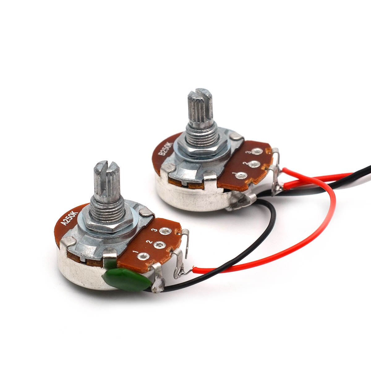 Arnés de cableado de bajo PB/JB, Kit precableado para guitarra de bajo de precisión, grande, 250K, Pots, 1/2, volumen, 1 tono Jack