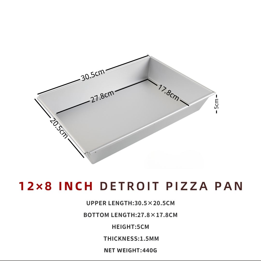 6 ~ 10 inch Detroit Style Pizza Pan Deep Dish Pizza Pan, Pizza Pan, Vierkante Bakpan, Bakvormen Keukengerei, Aluminium: Bordeaux