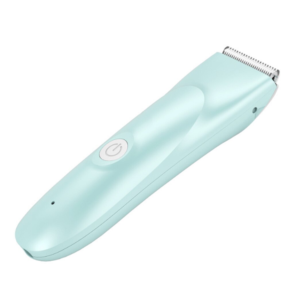 Baby hårklipper genopladelig elektrisk barbermaskine ipx 7 vandtæt hårtrimmer frisørværktøj usb genopladelig til børn mænd: Blå