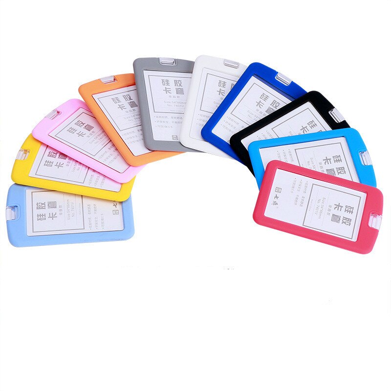 3/5pcs Credential Door Holders Credentials Holder Students Bus Card Case Lanyard Identity Badge Cards Cover Silicone Card Holder