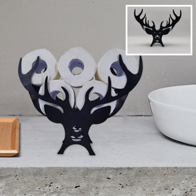 Nordic Eenvoudige Smeedijzeren Dier Herten Servet Houder Toiletpapier Handdoekhouder Badkamer Toiletpapier Keuken Papieren Handdoek Houder