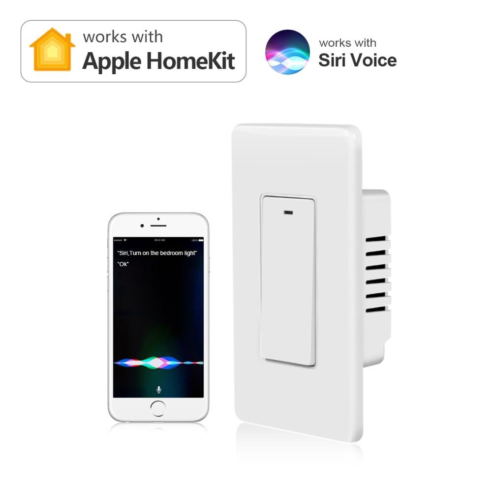 WiFi Apple Homekit Smart Home Wall Switch For LED Light 15A US Standard Smart House Gadgets Home Switches