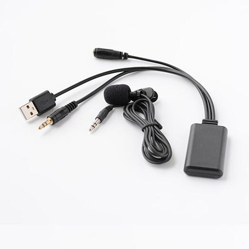 Adaptador de micrófono manos libres para coche, Cable de Audio Aux/USB Bluetooth 300, 3,5 CM, Bluetooth 5,0: Default Title