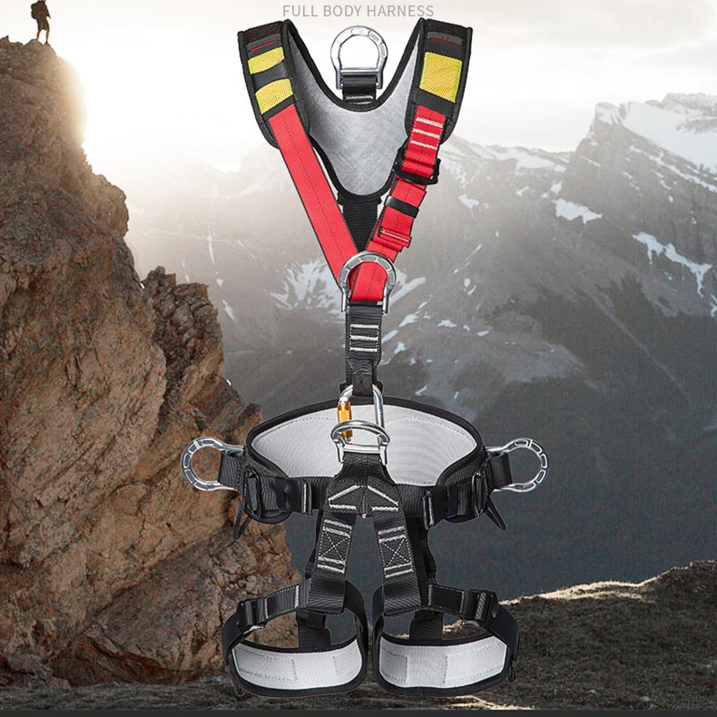 1000kg Full Body Safety Climbing Harness Safe Seat Belt for Outdoor Tree Climbing Harness Tree Working Suit for Women Men