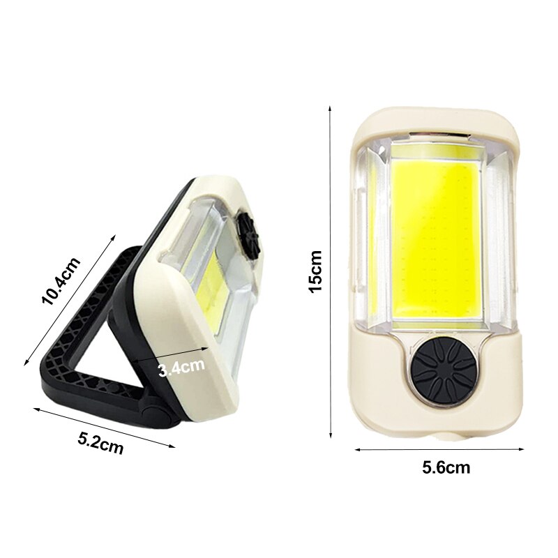 Magnetic Camping Tent Emergency Light COB LED USB Rechargeable Portable Flashlight Retro Lantern Work Light Built-in Battery